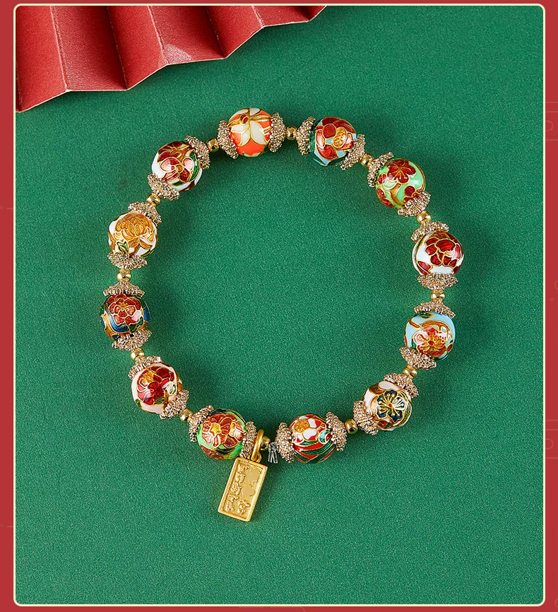 Eternal Bloom Cloisonné Bracelet